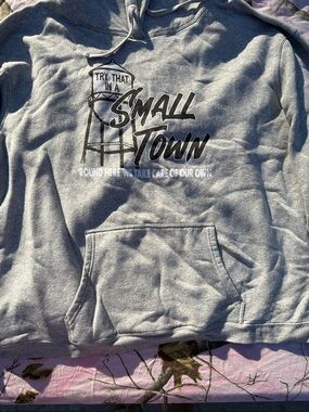 Small Town Graphic Hoodie - Gray